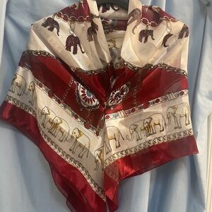 Elegant Elephant Print Scarf